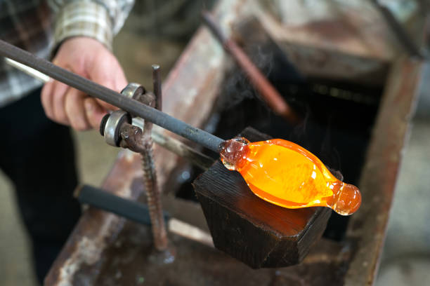 istock Handmade figures of melted glass - selective focus 2198392438