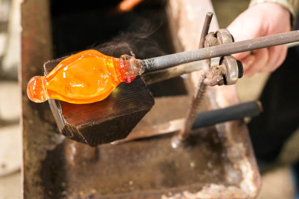 istock Handmade figures of melted glass - selective focus 2198392466