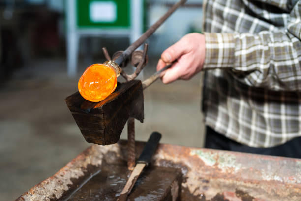 istock Handmade figures of melted glass - selective focus 2198392511
