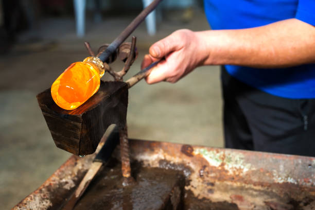 istock Handmade figures of melted glass - selective focus 2198392529
