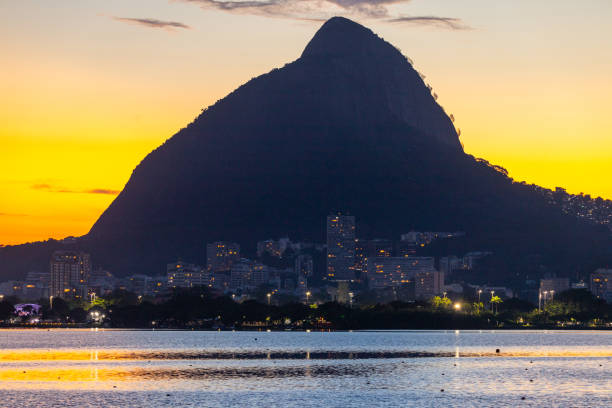 istock Sunset at Rodrigo de Freitas Lagoon in Rio de Janeiro. 2198392965