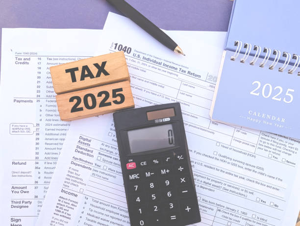 istock Financial year 2025 tax refund concept 2198400734