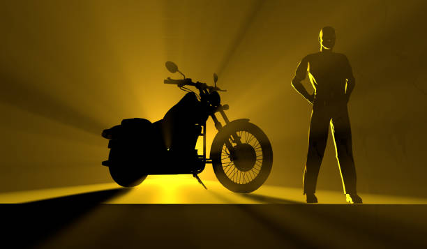 The picture shows a senior man wearing a blue shirt and a helmet, sitting on a modern motorcycle parked on an urban road. The rider is holding the handlebars firmly with both hands, and his face, framed by a white mustache, carries a serious expression. The background features a clear blue sky, residential buildings, and streetlights, indicating a bright morning. The motorcycle's front and side mirrors are visible, reflecting the urban surroundings and adding depth to the image.