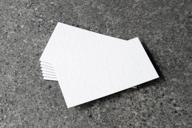 istock Business card on stone background. 2198409230