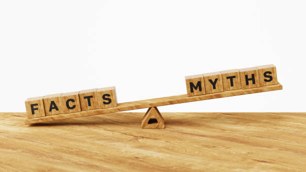 istock Fake news vs reality, mythology, logical decision, belief or fiction, perception vs misconception concept. 3D facts vs myths on balance scales 2198410262