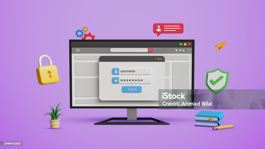Cyber Security Concept Login Page Twostep Verification User ...