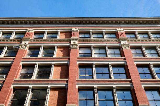 istock Classic Red Brick and Glass Facade (New York, New York, USA) 2198420172