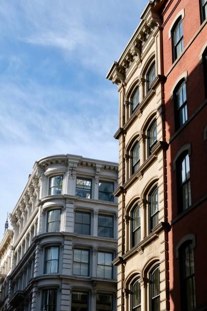 istock Red Brick and Beige Stone Buildings in SoHo (New York, New York, USA) 2198420256