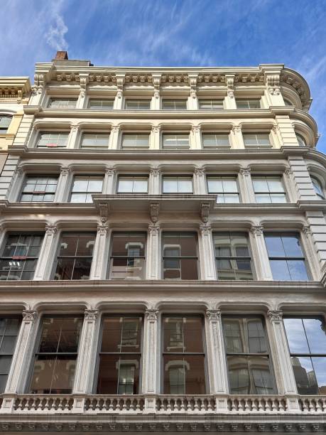 istock White Cast-Iron Building with Ornate Details (New York, New York, USA) 2198420416
