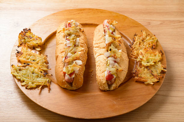 Snacks: Hotdog Isolated on White Background