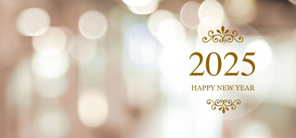 istock Happy New Year 2025 on blur abstract bokeh background with copy space for text, New year greeting card, banner, sign 2198435632
