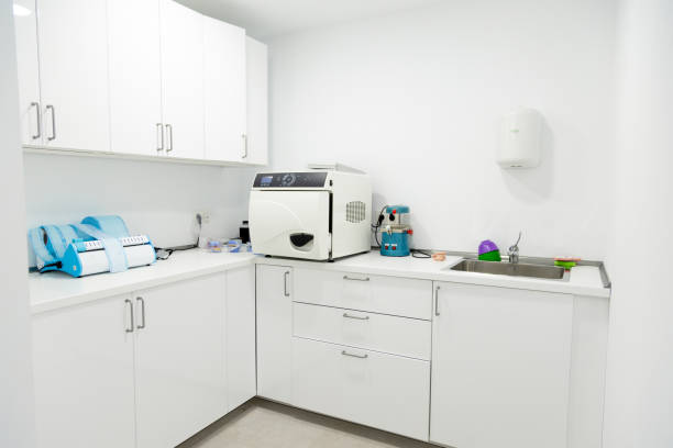 istock Sterilization equipment standing in a modern dentist office 2198436696
