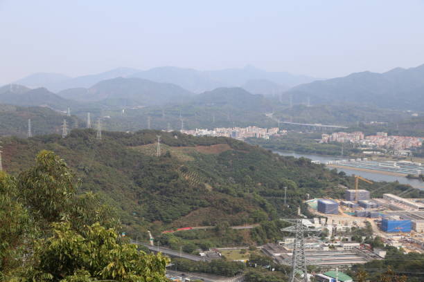 istock A mountain range with a city in the distance 2198437296