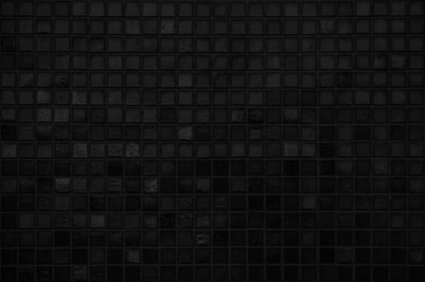 istock Dark black ceramic wall chequered and floor tiles mosaic background in bathroom. Design pattern geometric with grid wallpaper texture decoration pool. Simple seamless abstract surface grunge. 2198438892