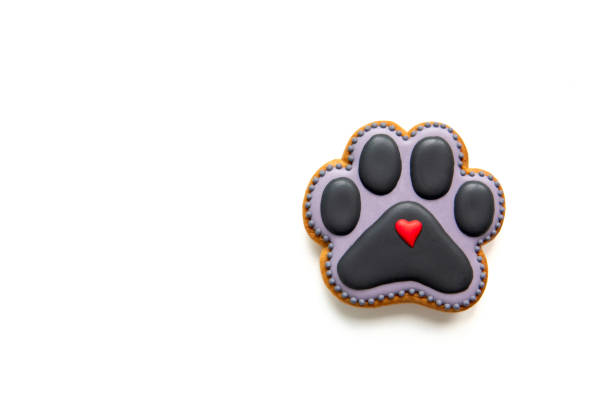 istock Decorated Paw Print Cookie with Heart Detail 2198448687