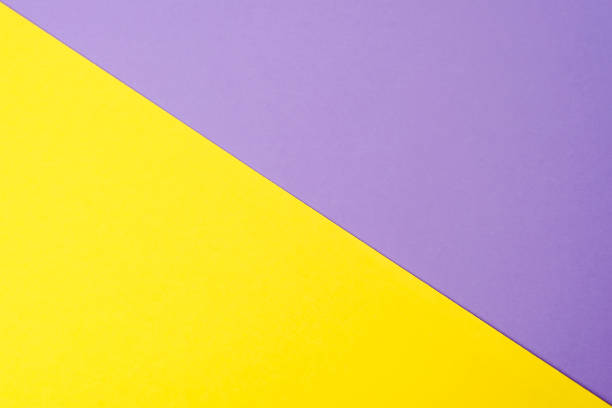 istock Abstract yellow and purple background with diagonal color split. Copy space 2198451038