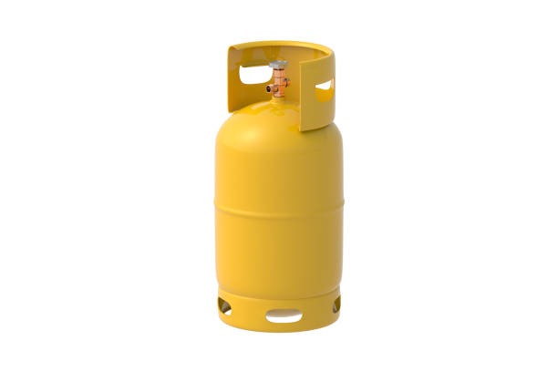 istock Gas cylinder isolated on white background. Lpg tank. 3d render 2198455853