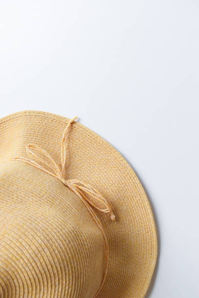 istock brown hat isolated on white background, vintage cloth style 2198465228