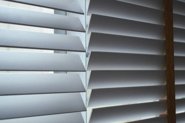 istock white window blinds in home, object for decorate interior of house 2198465735