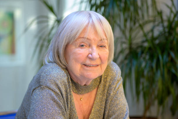 istock Smiling Elderly Woman in Silver 2198479287