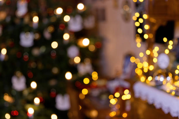 istock Blurred abstract Christmas Impression with Christmas Tree and LED Lighting 2198481496