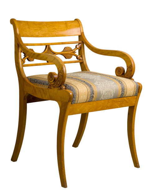 istock Biedermeier Style Chair with Striped Cushion 2198486041