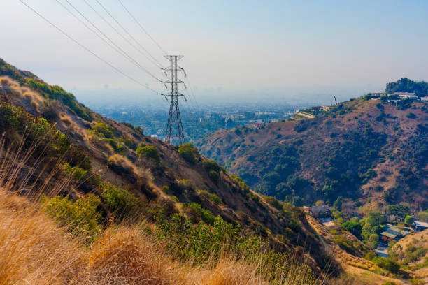 istock Smoky Mountainscape Overlooking Los Angeles During Wildfires 2198489463