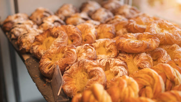 istock Various artisan small breakfasts are sitting on a large shelf. 2198490240