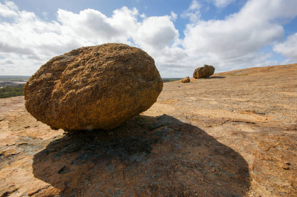 istock Round granite marble on Wave Rock lying on the bare granite rock, Hyden, Western Australia 2198494150