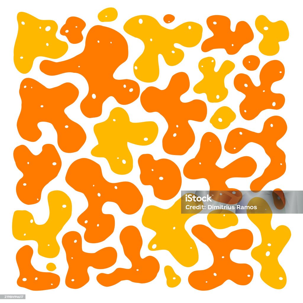 Simple Patterned Orange Background Orange Pattern Background With Abstract Spots Stock Illustration ...
