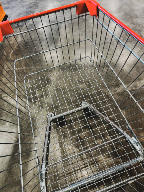 istock empty shopping cart in the supermarket 2198501482