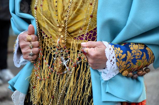 istock Sant'Antioco, Sardinia 05.06.2019: Saint Antioco, Sardinia - 04.16.2018: Religious procession of Sant'Antioco 2198501825