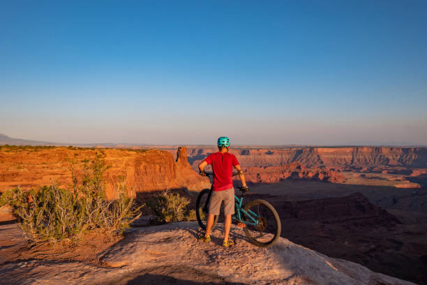 istock Man on a mountainbike trail in Moab, Utah 2198503120