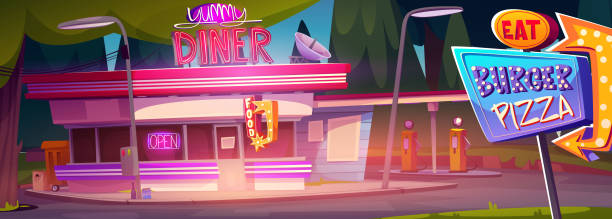 istock Roadside diner building near gas station 2198516001