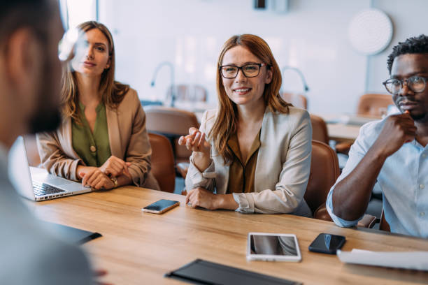 istock Business persons on meeting in the office. 2198520681