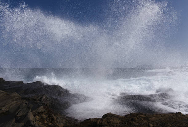 istock Gran Canaria, north coast, powerful ocean waves 2198528378