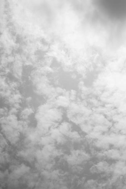 istock Monochrome Sky Filled with Fluffy Clouds, Perfect for Dreamy Backgrounds 2198531032