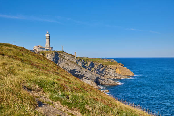 istock Cape Mayor lighthouse on the rocky coast in Santander, Spain. 2198531576