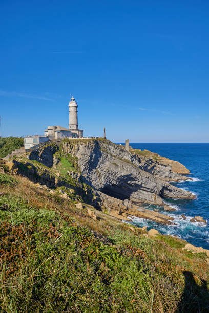 istock Cape Mayor lighthouse on the rocky coast in Santander, Spain. 2198531584