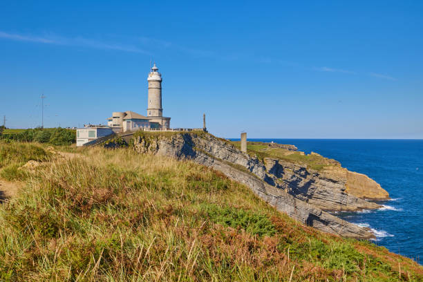istock Cape Mayor lighthouse on the rocky coast in Santander, Spain. 2198531585