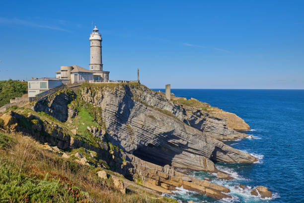 istock Cape Mayor lighthouse on the rocky coast in Santander, Spain. 2198531588