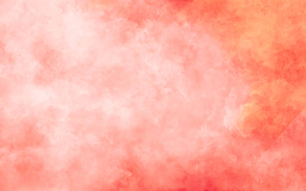 istock Abstract Watercolor Background - Orange Coral Brush Strokes 2198542720