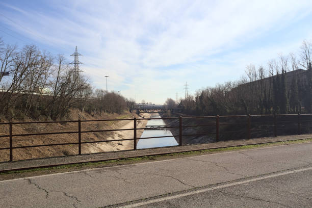 istock Road bridge and a diversionary channel 2198544272