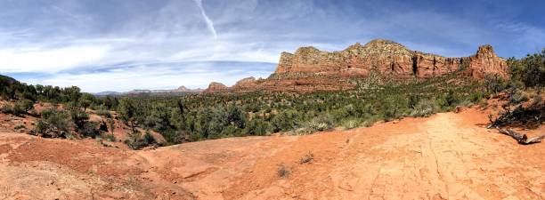 istock Distant panoramic shot of Courthouse Butte 2198544828