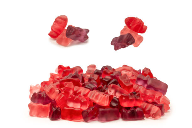 istock Assorted red gummy candies. Jelly bears. 2198547551