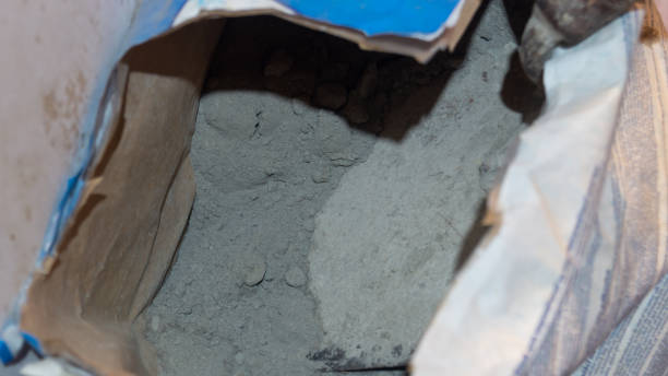 istock Dry cement in a paper bag close-up 2198548126