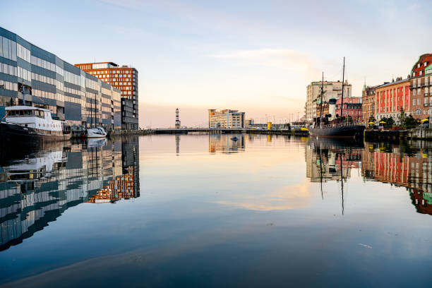 istock A view to Inre hamnen at golden hour with reflections 2198560870