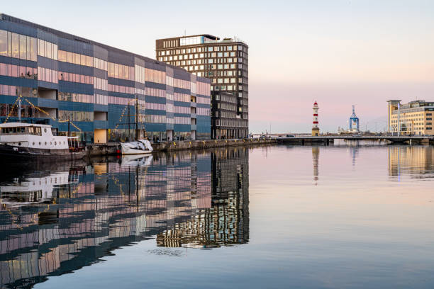 istock A view to Inre hamnen at sundown with reflections 2198561051