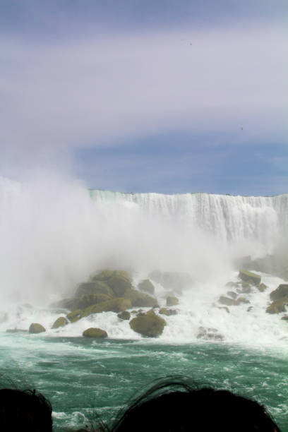 istock Majestic view of Niagara Falls with powerful cascading water 2198566863