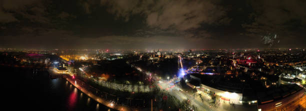 istock A Stunning Panoramic Night Cityscape View Featuring a Vibrant and Illuminated Skyline Hanover Maschsee 2198568622